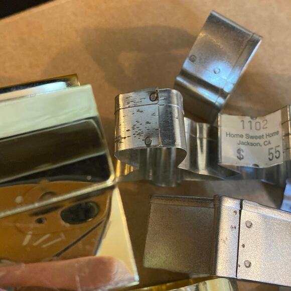 Vintage Metal Cookie Cutter Lot of 10 Mini Christmas Holiday Santa Stocking Star - Picture 10 of 10